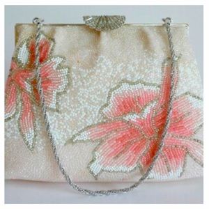Vintage Japanese Beaded Clutch - Wedding / Evening / Party